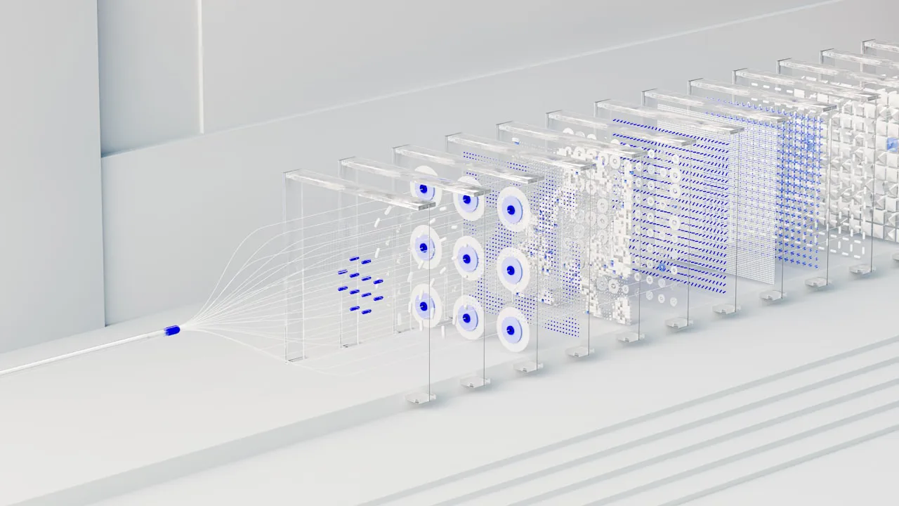 Veri merkezi sunucu rack'leri — Opus 4.7 inference altyapısı